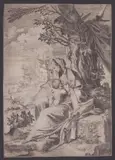 Francesco Brizio, Madonna with Child, after Agostino Carracci. Engraving