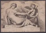 Odoardo Fialetti, Venus and Cupid, after Pordenone. From the series of Four Characters from Palazzo Tinghi. Etching