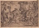 Temporalis Aeternitas by Giovanni Benedetto Castiglione detto Il Grechetto, Etching, offered Nov 2024