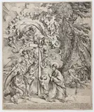 Pietro Testa, The Dream of Saint Joseph, Etching