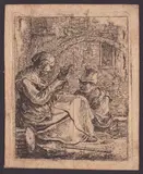 Thomas Wijck, Spinner, Etching and drypoint