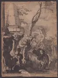 Sébastien Bourdon, Baptism of the Eunuch of Candace, Etching