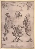 Giuseppe Maria Mitelli, Letter M, Etching