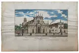 Giovanni Battista Falda, Chiesa di S. Maria dell'Horto con l'Hospedale in Trastevere, Etching