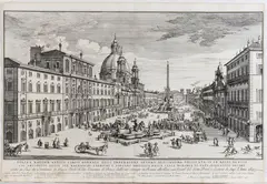 Gomar Wouters, Piazza Navona antico circo agonale dell'imperatore Severo Alessandro edificata su le riune di esso..., Etching