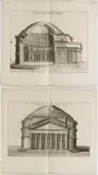 Pieter Mortier I, Pantheon nunc vulgo la Rotunda | Facies Panthei interna, Engraving and etching
