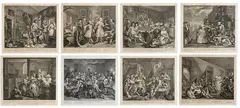 A Rake's Progress by William Hogarth, Complete series of, offered Nov 2024