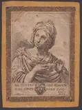 Giacomo Gallinari, Young woman with a shell, after Simone Cantarini. Etching