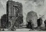 Veduta del Sepolcro di Pisone Liciniano su antica via Appia by Giovanni Battista Piranesi, Etching, offered Nov 2024