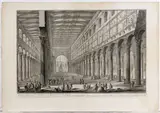 Spaccato interno detta Basilica di S. Paolo fuori delle mura by Giovanni Battista Piranesi, Etching, offered Nov 2024