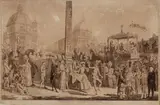 Paul Sandby, The Opening of the Carnival in Rome, 1780, after David Allan's drawing. Aquatint and etching