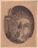 Jean-Claude Richard de Saint-Non, Equestrian portrait of Marcus Aurelius, Aquatint