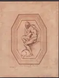 William Wynne Ryland, Study for a female nude, after Michelangelo. Manière de crayon