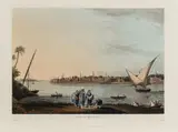 Thomas Milton, City of Rosetta, after Luigi Mayer. Etching and aquatint