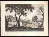 Carlo Labruzzo, A view of the Palatine Hill, the aqueduct of the Acqua Claudia the Ampitheatre, Etching