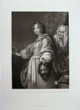 Mauro Gandolfi, Tradidit caput holofernis ancillae suae, after Bronzino's painting today in the Gallery of Palazzo Pitti in Florence. Etching