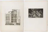 Jacques Charles Bonnard, General plan of the Villa d'Este and its gardens | View of the Grand Bassin of the Aréthuse fountain..., Lot of two prints. Etching