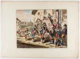 Bartolomeo Pinelli, Salta la quaglia, divertimento popolare di Roma, usato dai Ragazzi nei giorni di Festa, 1821, Etching