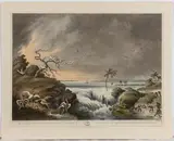 Henri Merke, The Ganges breaking its banks, with fishing &c, 1806, from the Oriental Field Sports series