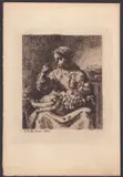 Jean-François Millet, The Bouillie, Etching
