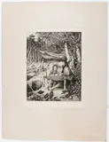 Max Klinger, Writing lesson, Etching