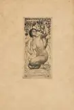 Sigmund Lipinsky, Ex Libris for Adolf Wilhelm, 1921, Etching