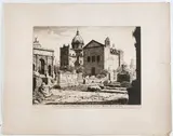 Laurenzio Laurenzi, La Curia con l'Arco di Settimio Severo e la Chiesa dei S.S. Luca e Martino – Roma – Anno XI E.F., Etching