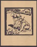 Giovanni Giacometti, Field work, 1911, Woodcut