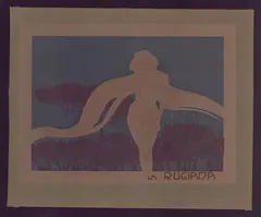 The Dew by Luigi Bompard, 1905, Three-color woodcut, offered Nov 2024