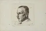 Carlo Alberto Petrucci, Portrait of a man, 1928, Etching