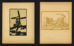 Threshing | The Mill by Ebba Holm, Woodcut, offered Nov 2024