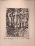 Luigi Bartolini, A Fonte Maggiore, Etching