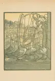Diego Pettinelli, Sardinia Landscape, 1962, Colour woodcut