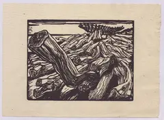 Duilio Cambellotti, Legnara by the sea, Woodcut