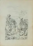 Giorgio de Chirico, The challenge on the Aegean shore, 1948, Lithograph