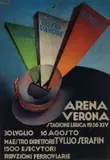 Arena di Verona: Aida, Elisir D'Amore, Otello by Albino Siviero detto Verossì, 1936, Color lithograph, offered Nov 2024