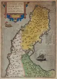 Abraham Ortelius, Apuliae Quae Olim Iapygia, Nova Corographia., Engraving and etching.