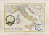 Jean Robert Janvier, L'Italie divisée en ses differents Etats, Royaumes et Republiques, 1762, Etching and engraving