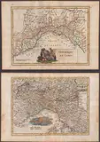 George-Louis Le Rouge, Republique de Genes | La Lombardie Le Curs Du Po &c. The Tuscan Dukes, Lot of two maps