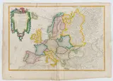 Jean Robert Janvier, L'Europe divisée en ses principaux Etats, 1782, Etching and engraving