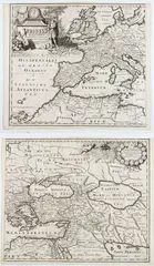 Francois Halma, Romani Imperii Occidentalis et Orientalis Decriptio Geographica Auct, 1700, Printed on two sheets yet to be joined. Engraving and etching