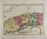 Reinier Ottens, Nouvelle carte du roiaume d'Alger divisée en toutes ses provinces, 1780, Etching and engraving