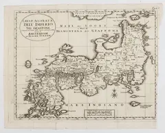 Isaak Tirion, Carta Accurata dell' Imperio del Giappone, Engraving and etching