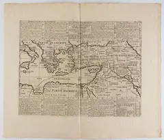 Chaine de L'Histoire Sacree | Carte pour conduire à l'intelligence de l'histoire sacrée... | Carte Historique ... la vocation de St. Paul | Epoques Anciennes depuis le Deluge jusqu'a la Vocation d'Abr by Henri Abraham Chatelain, Lot of four prints: Chaine de L'Histoire Sacree: Chain De L'Histoire Prophane Cards to lead to the intelligence, offered Nov 2024