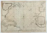 Jacques Nicolas Bellin, Carte Reduite de L'Ocean-Occidental Comprenant les Cotes d'Europe et d'Afrique, depuis le 51 degre de Latitude Nord Jusqu'a l'Equateur et les Cotes
