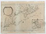 Jacques Nicolas Bellin, Carte Reduite Des Costes Orientales De L'Amerique Septentrionale...contenant L'Isle Royale...La Nouvelle Angleterre et la Nouvelle Yorc