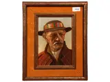 Konstantin Szewczenko, Polish peasants, Pair of oil paintings on hardboard