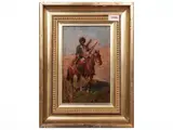 Franz Alekseevic Roubaud, Circassian horseman, oil on panel