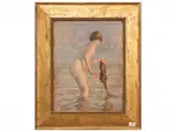 Paul Emilie Chabas, The bather, oil on panel