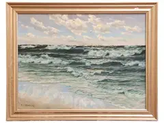 Patrick von Kalckreuth, Storm surge, oil on canvas